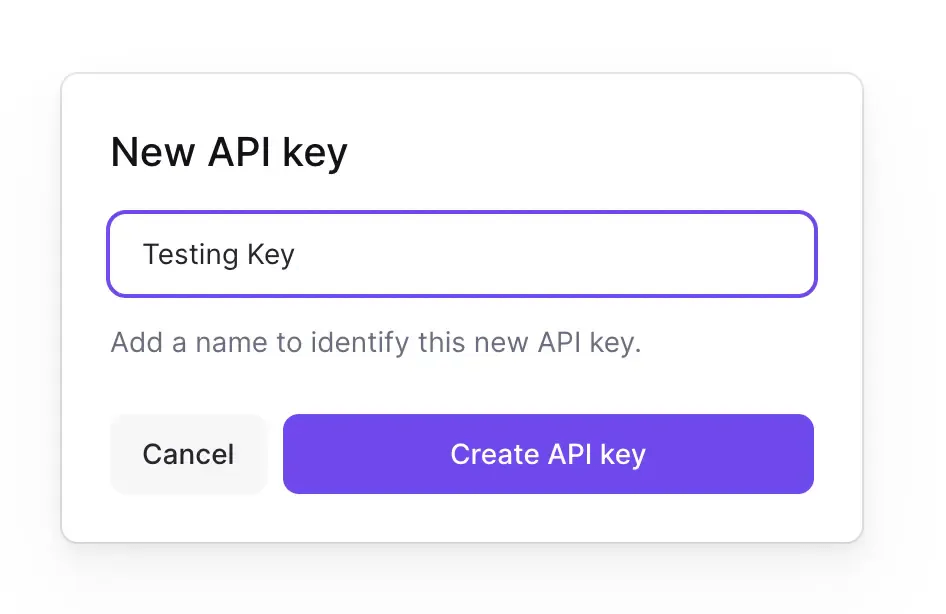 Create API Key